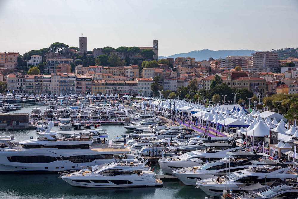 Cannes Yachting festival vue aérienne